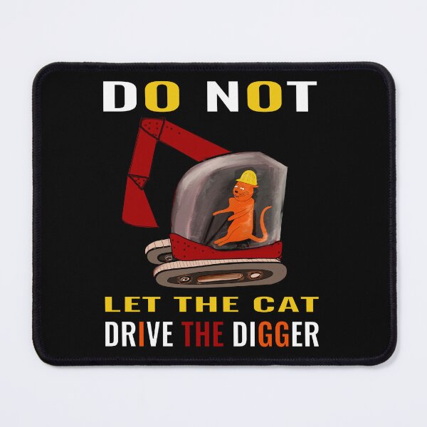Item preview, catswithhardhats Cat driving digger designed and sold by CottagePop.