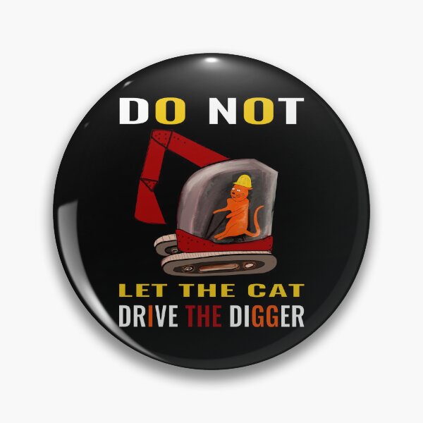 Item preview, catswithhardhats Cat driving digger designed and sold by CottagePop.