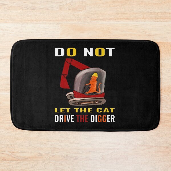 Item preview, catswithhardhats Cat driving digger designed and sold by CottagePop.