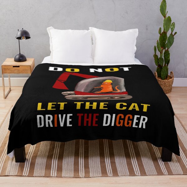 Item preview, catswithhardhats Cat driving digger designed and sold by CottagePop.