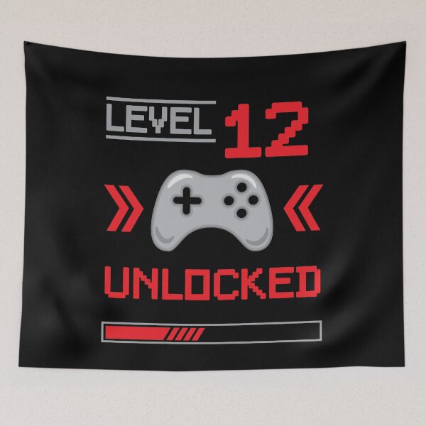 Item preview, Level 12 unlocked - 12th birthday Gamer shirt designed and sold by Gerald Waters.