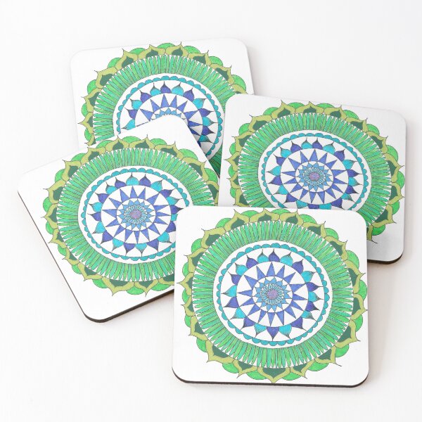 Item preview, Mandalas in green designed and sold by artbyninabru.