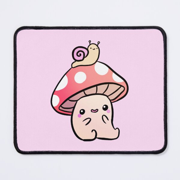 Item preview, Cute little mushroom with a snail friend designed and sold by Yarafantasyart.