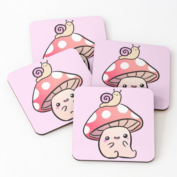 Item preview, Cute little mushroom with a snail friend  designed and sold by Yarafantasyart.