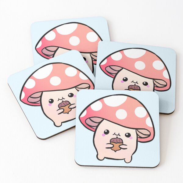 Item preview, Cute little mushroom holding an acorn designed and sold by Yarafantasyart.