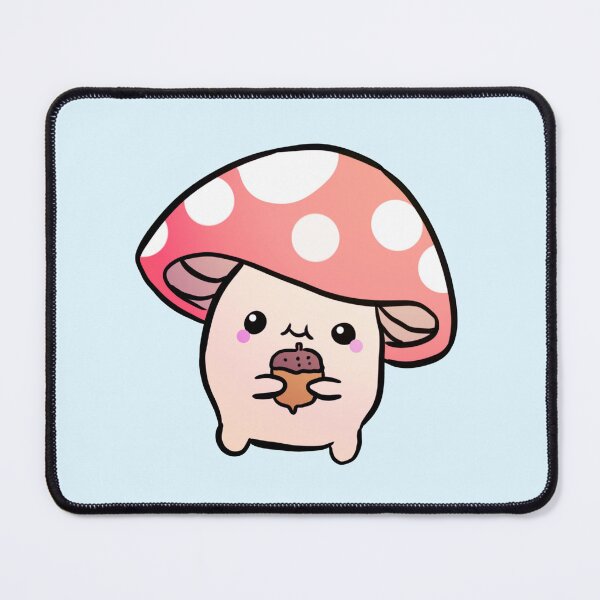 Item preview, Cute little mushroom holding an acorn designed and sold by Yarafantasyart.