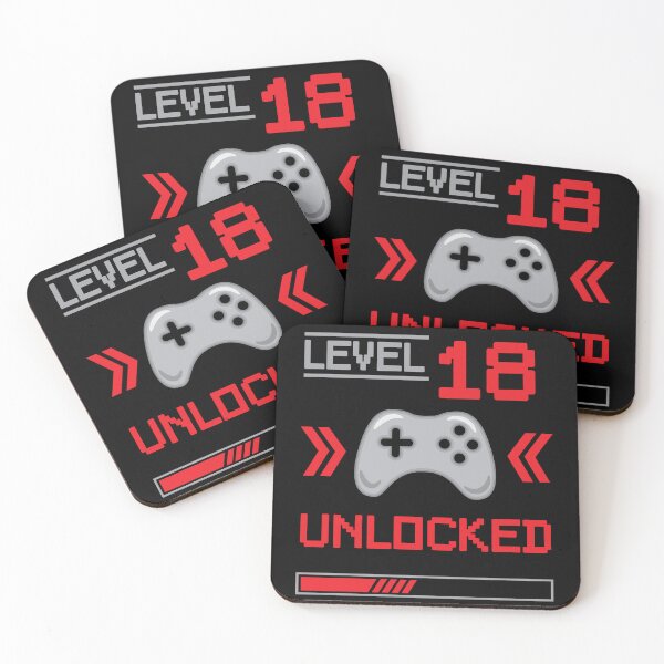 Item preview, Level 18 unlocked - 18th birthday Gamer shirt designed and sold by Gerald Waters.