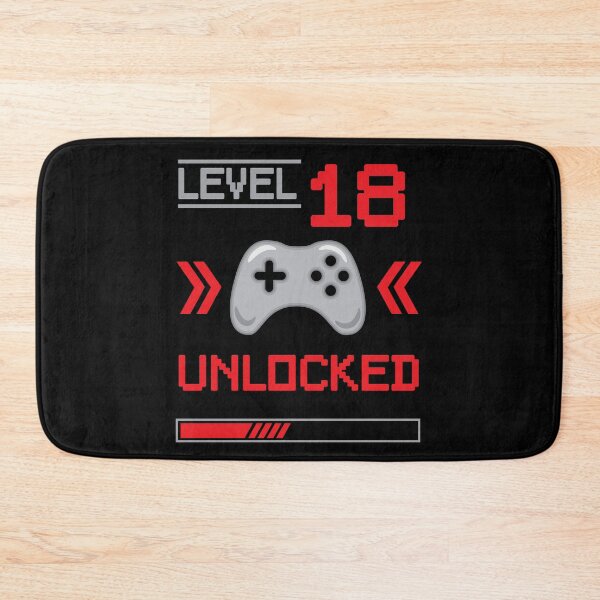 Item preview, Level 18 unlocked - 18th birthday Gamer shirt designed and sold by Gerald Waters.