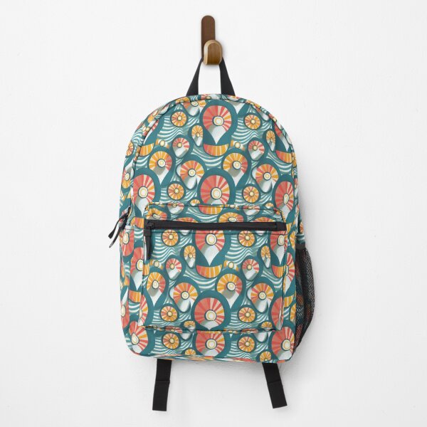Item preview, Gorgeous Aquamarine Underwater Shell Pattern in Teal and Orange designed and sold by Fine Prints.