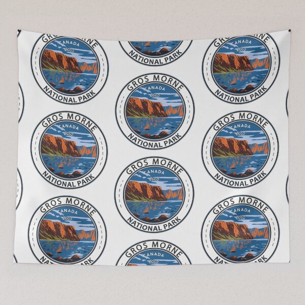 Aperçu de l'œuvre Insigne vintage du parc national du Gros-Morne Canada créée et vendue par KrisSidDesigns.