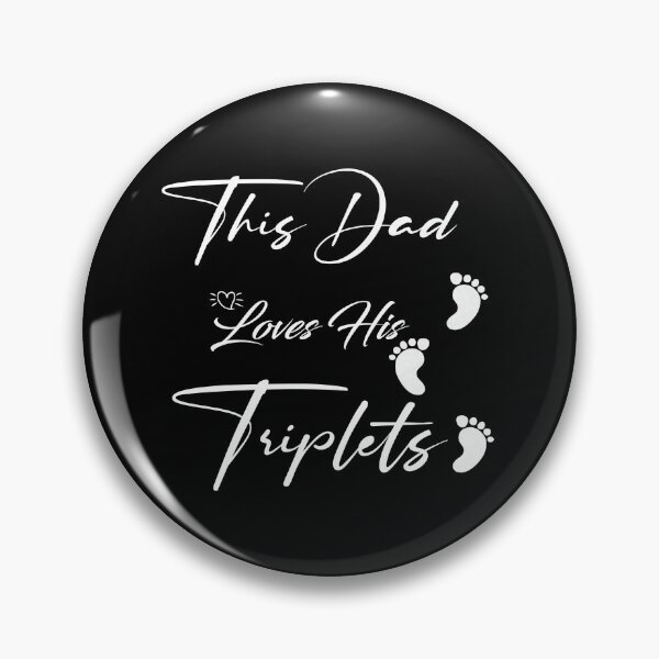 Item preview, funny cute shirt dad This dad loves his triplets  designed and sold by boujidi.