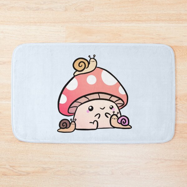Item preview, Adorable chubby little mushroom with snails friends  designed and sold by Yarafantasyart.