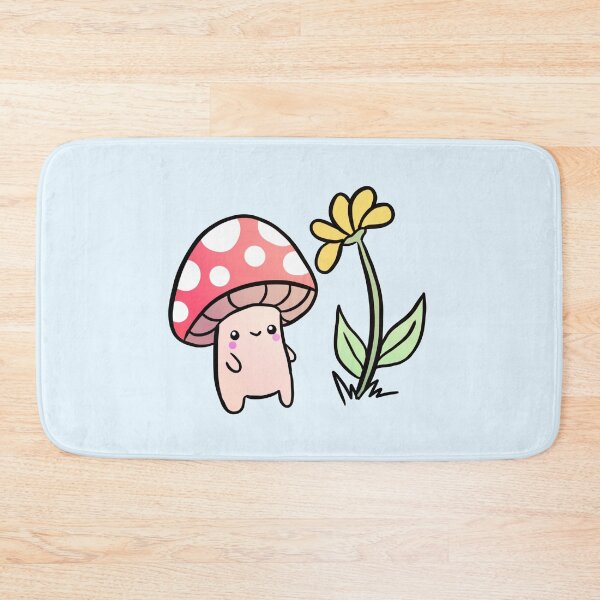 Item preview, Cute mushrooms with a yellow flower  designed and sold by Yarafantasyart.
