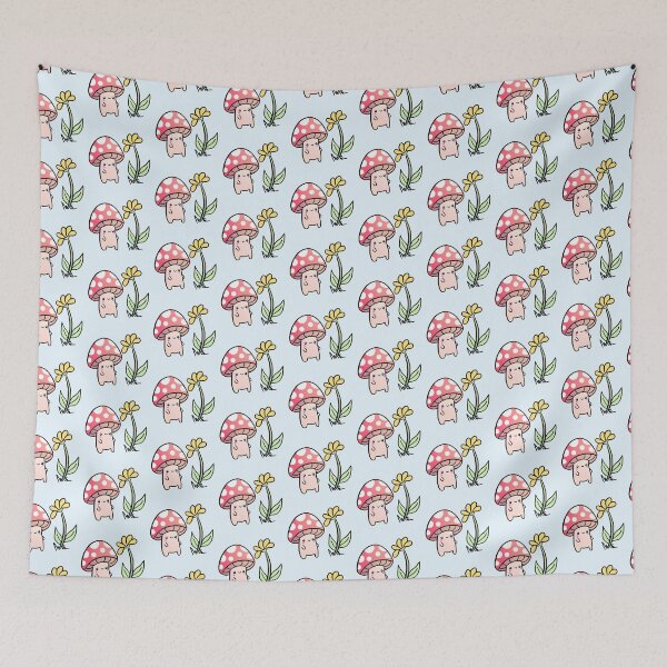 Item preview, Cute mushrooms with a yellow flower  designed and sold by Yarafantasyart.