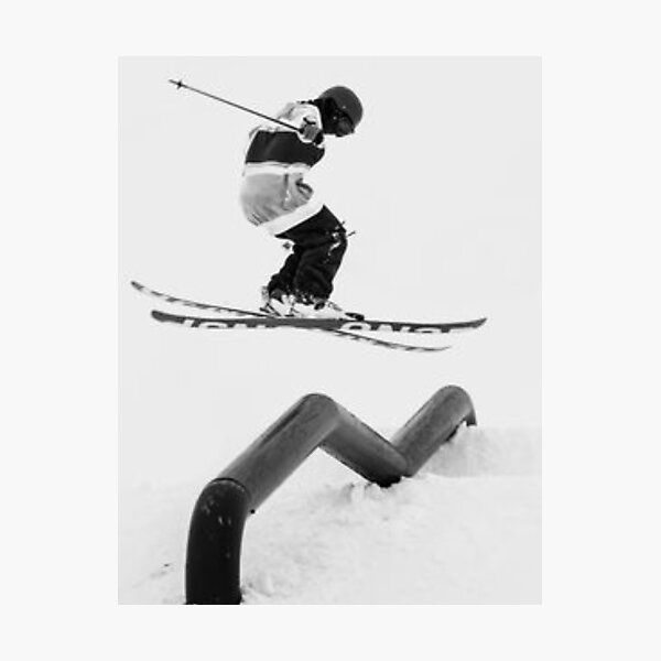 Man Skiing Poster Hardcore Skiing Tricks Poster Jumping On Skis Photographic Print