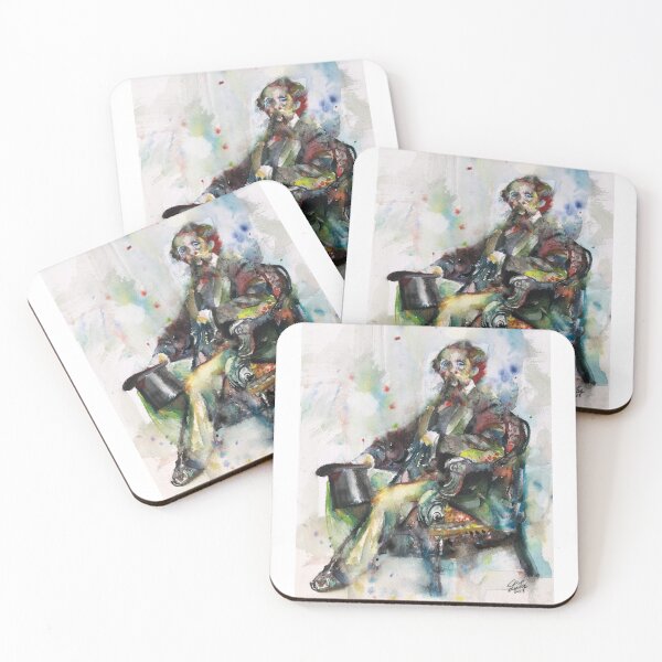 Item preview, CHARLES DICKENS - watercolor portrait .8 designed and sold by lautir.