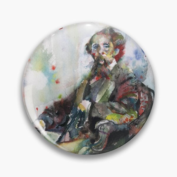 Item preview, CHARLES DICKENS - watercolor portrait .8 designed and sold by lautir.