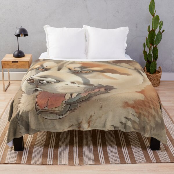 Item preview, Hokusai Akita Japanese Style Dog Portait designed and sold by Pumpkin-Prints.