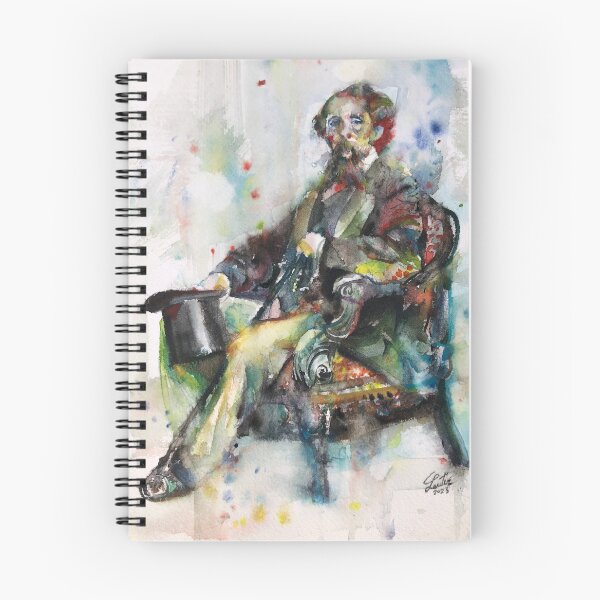 Item preview, CHARLES DICKENS - watercolor portrait .8 designed and sold by lautir.