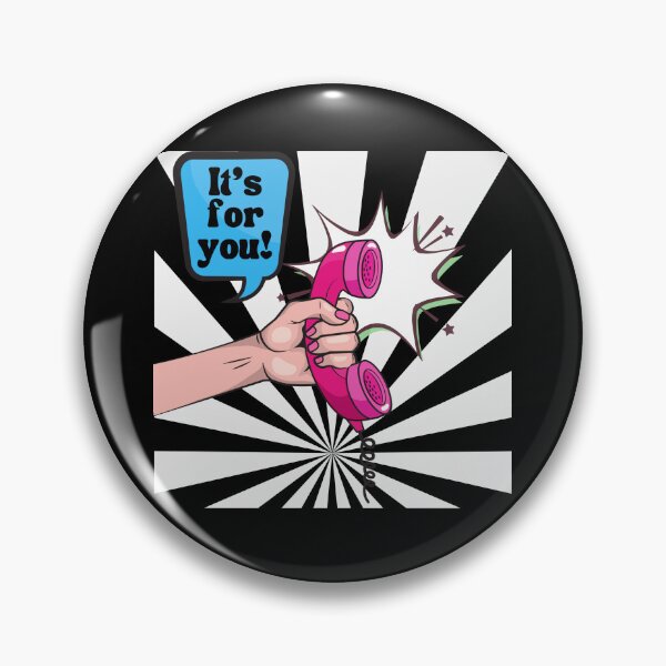 Item preview, Retro Pop Art Phonecall - "It's For You!" - Dark designed and sold by TotesUnique.