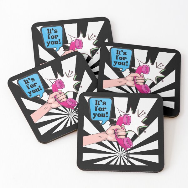 Item preview, Retro Pop Art Phonecall - "It's For You!" - Dark designed and sold by TotesUnique.