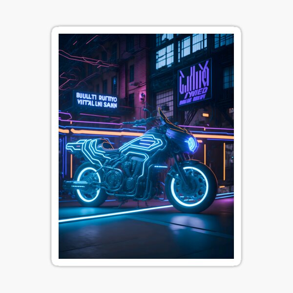 The madness of neon Sticker