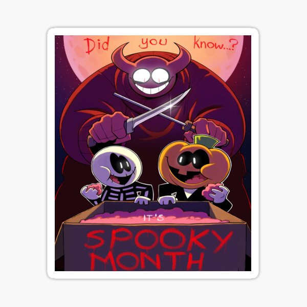 ╸kevin x streber (spooky month) Sticker for Sale by luzxii