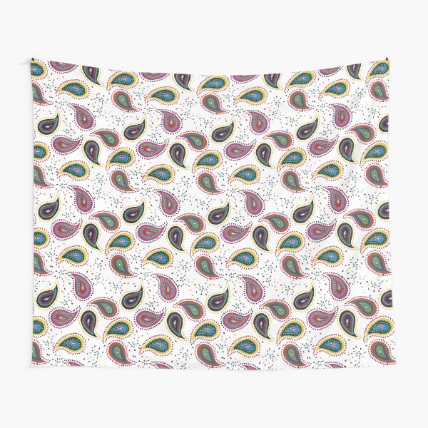 Xantha's Colorful Paisley Pattern Tapestry