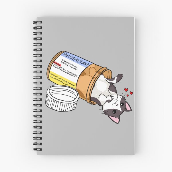 Aperçu de l'œuvre Tuxedo Cow Kitty antidépresseur amour médecine créée et vendue par Sadhbh rua.