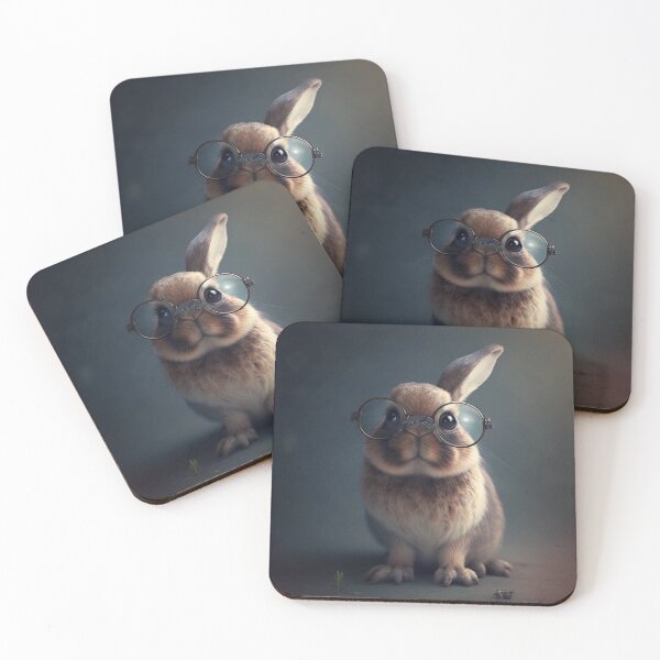 Item preview, Pretty Cute Rabbit With Glasses designed and sold by WixWorks.