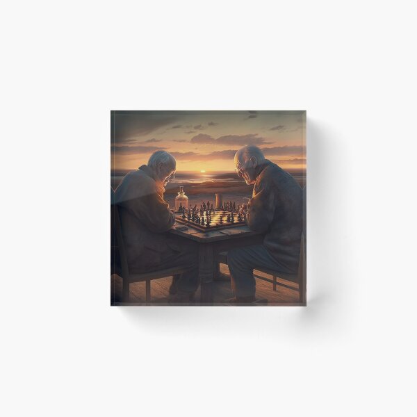 Item preview, Chess Game In Front Of A Sunset designed and sold by WixWorks.