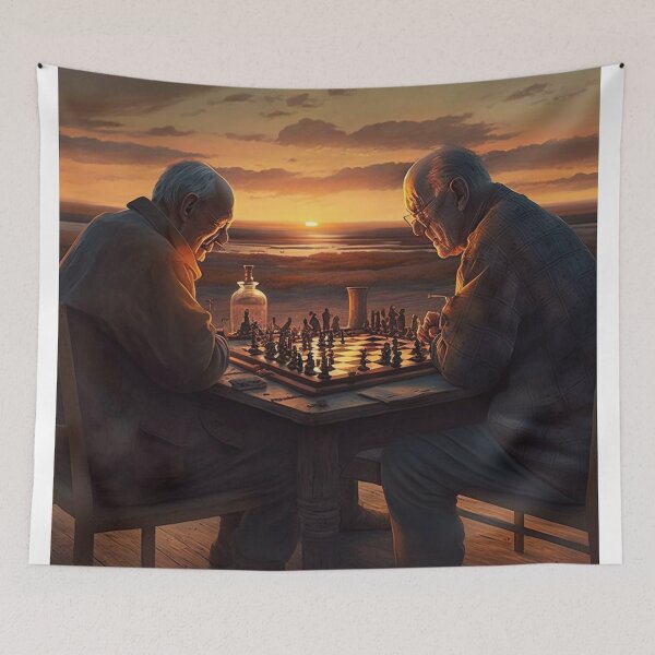 Item preview, Chess Game In Front Of A Sunset designed and sold by WixWorks.