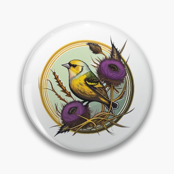 Item preview, American Goldfinch on a Milk Thistle at Dawn designed and sold by Vector-nook.