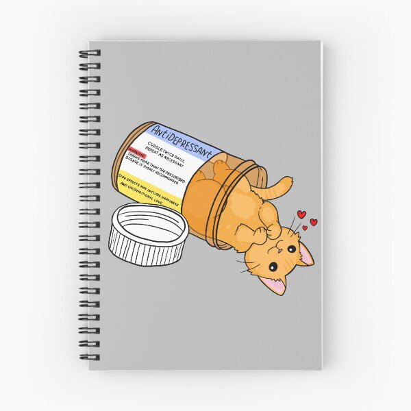 Aperçu de l'œuvre Antidépresseur chat orange amour médecine créée et vendue par Sadhbh rua.