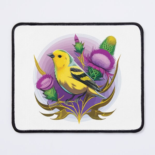 Item preview, Thistle the Season for an American Goldfinch designed and sold by Vector-nook.