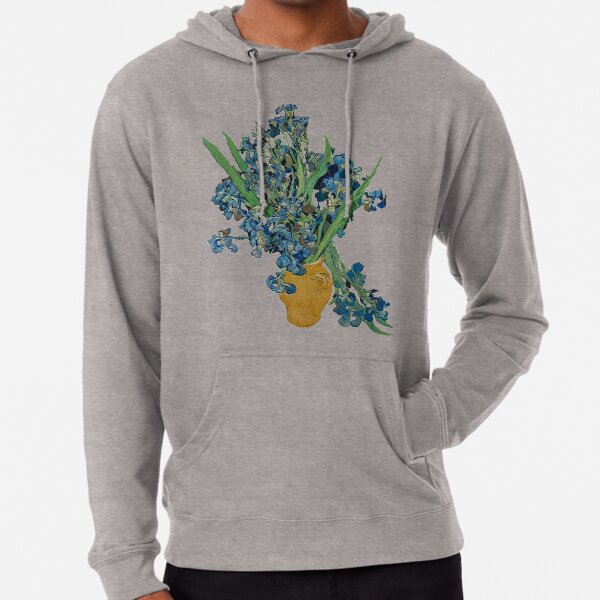 Van Gogh Iris Grunge Lightweight Hoodie