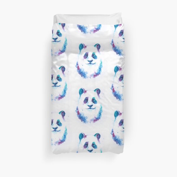 Panda Splash - Watercolor Duvet Cover