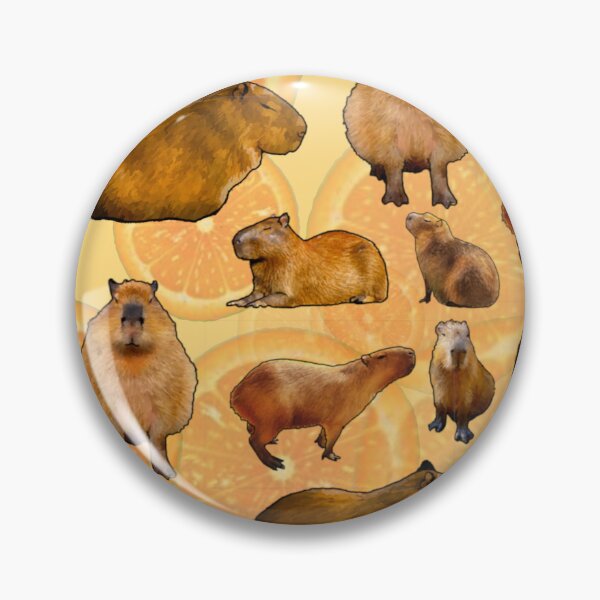 Item preview, Capybara & Oranges (midsize) designed and sold by gildedfinches.