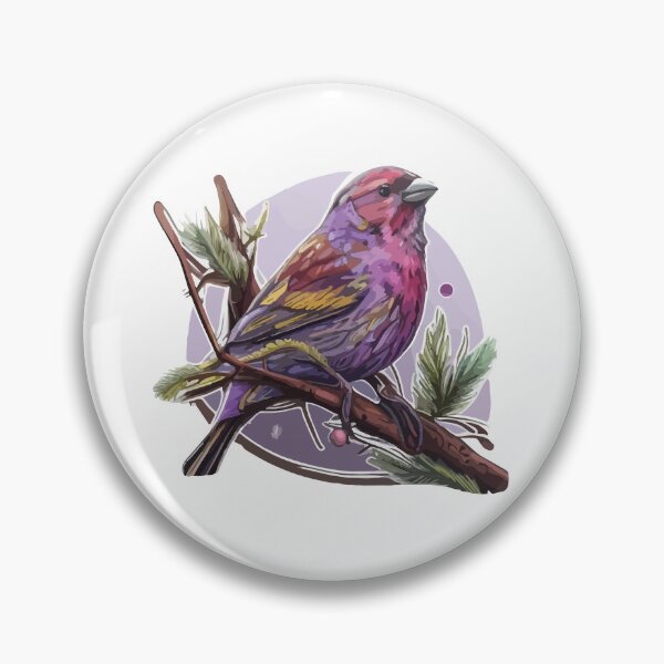 Item preview, Dusky Purple Finch Looking on from a Branch designed and sold by Vector-nook.