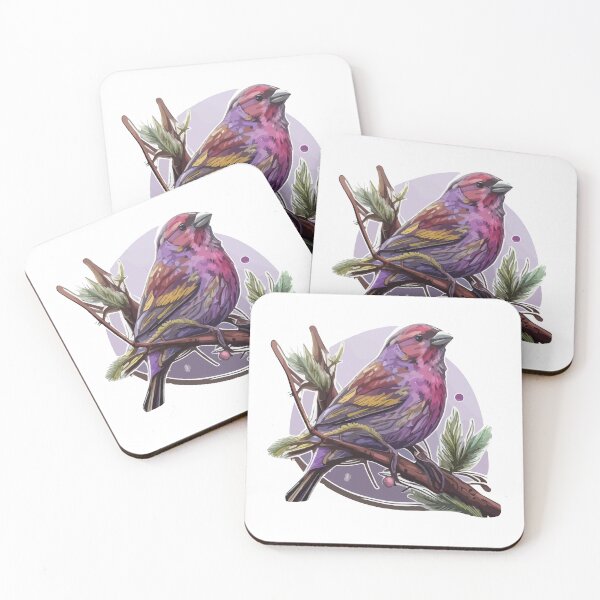 Item preview, Dusky Purple Finch Looking on from a Branch designed and sold by Vector-nook.