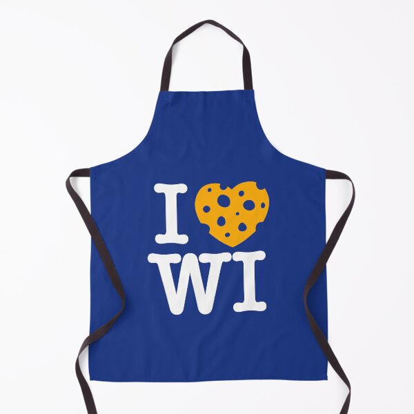 Item preview, I Love Wisconsin - I heart WI with Cheese - On Milwaukee Blue Background designed and sold by abowersock.
