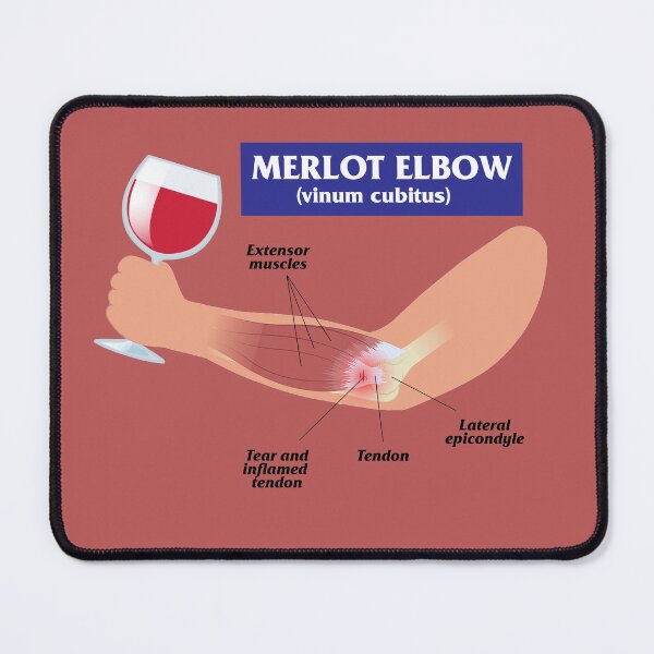 Item preview, Funny Merlot Lover Design - Merlot Elbow designed and sold by Salukeart.