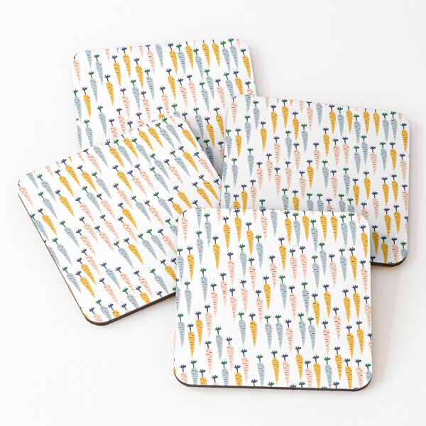Item preview, Cute Carrot Pattern in Blue, Pink and Orange designed and sold by kapotka.