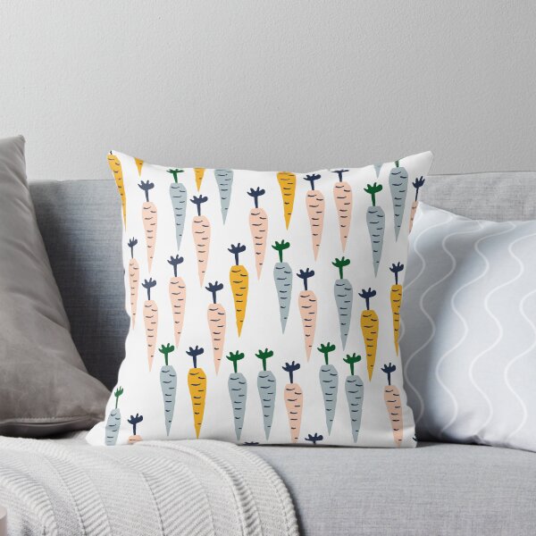 Item preview, Cute Carrot Pattern in Blue, Pink and Orange designed and sold by kapotka.