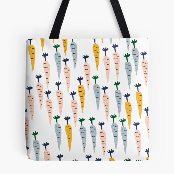 Item preview, Cute Carrot Pattern in Blue, Pink and Orange designed and sold by kapotka.