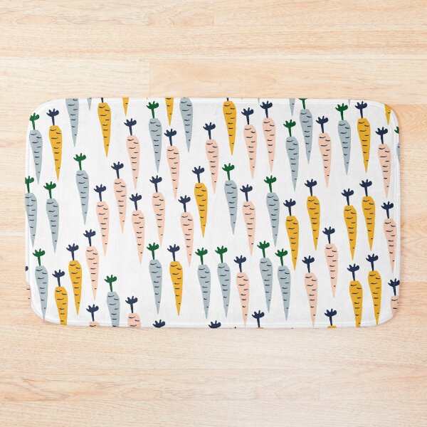Item preview, Cute Carrot Pattern in Blue, Pink and Orange designed and sold by kapotka.