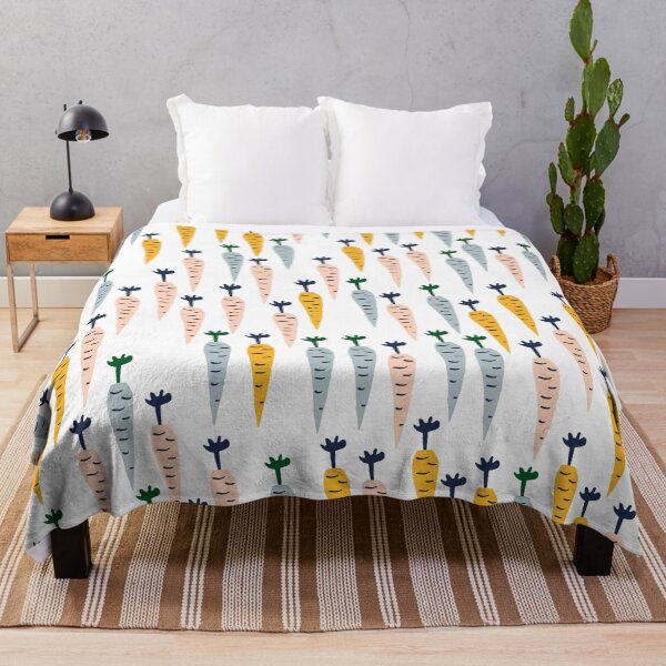 Item preview, Cute Carrot Pattern in Blue, Pink and Orange designed and sold by kapotka.