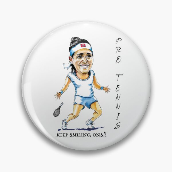 Item preview, Ons Jabeur tennis player caricature designed and sold by dizzycatbiz.