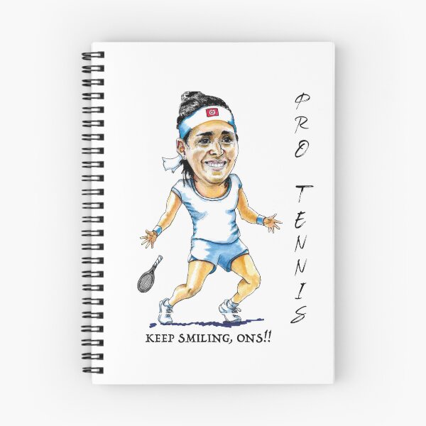 Item preview, Ons Jabeur tennis player caricature designed and sold by dizzycatbiz.