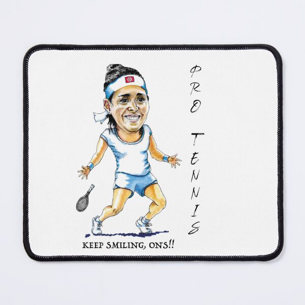 Item preview, Ons Jabeur tennis player caricature designed and sold by dizzycatbiz.